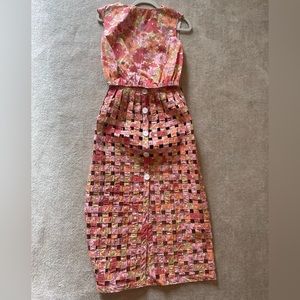 Coco shop basket weave skirt and top. STUNNING